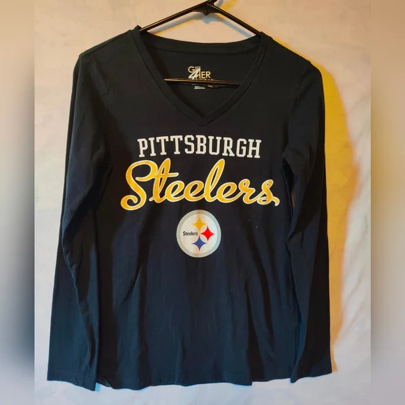 NFL Pittsburgh Steelers Black Long Sleeve Shirt - Picture 1 of 3
